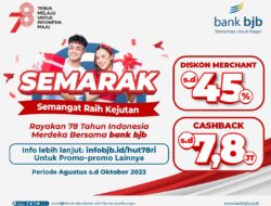 Sambut HUT Kemerdekaan RI ke-78, bank bjb Tebar Promo Menarik Bagi Nasabah