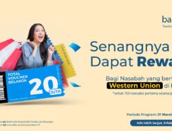 Transaksi Remittance di bjb, Bawa Pulang Voucher Belanja