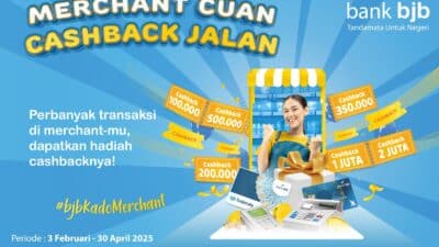 program bjb Kado Merchant yang memberikan tambahan saldo kepada merchant mitra bank bjb.